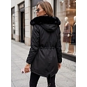 Kurtka zimowa damska parka GODDESS czarna FashionStreet TY3867