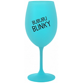 BUBUBUBLINKY - tyrkysová sklenice na víno 350 ml