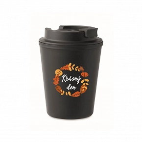 KRÁSNÝ DEN (PODZIM) - černý termohrnek 300 ml