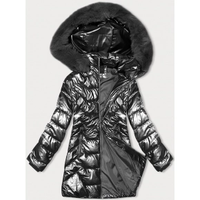 Zimná bunda s kapucňou (16M9122-105) grafitová - J Style