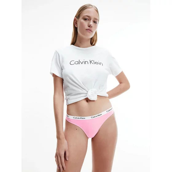 Dámske tangá D1617E - V1U - Vínové - Calvin Klein