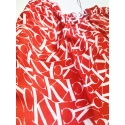 Pánske kúpacie kraťasy KM00802 0GM červená/biela - Calvin Klein