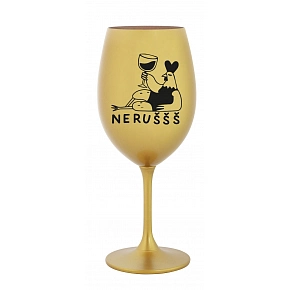 NERUŠŠŠ - zlatá sklenice na víno 350 ml
