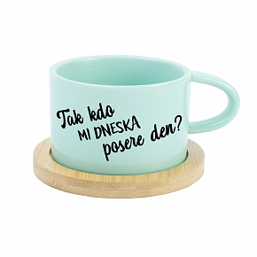 TAK KTO MI DNESKA POSIERE DEŇ? - mint hrnček makronka 200 ml