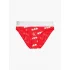 Dámske nohavičky 000QD3789E - W5H - Červená, biela - Calvin Klein
