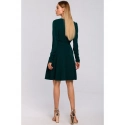 Dámske šaty M487 Tmavo zelená - MOE