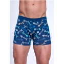 Pánske boxerky Tattoo Fishbone 280/247 Tmavomodrá vzor - Cornette