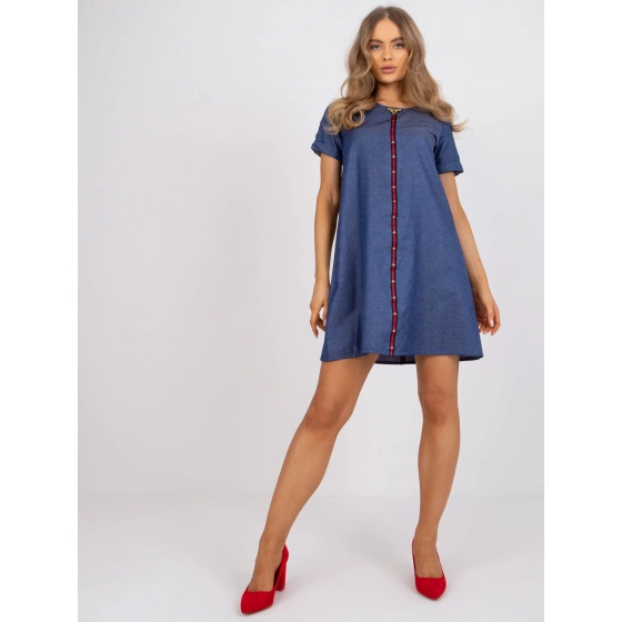 Dámske šaty-LK-SK-506799.52P modré - Lakerta