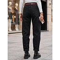 Jeansy damskie balloon fit z paskiem czarne FashionStreet UY3130