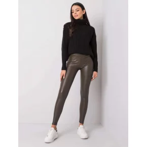 Dámske legíny RV LG 6007.11 Tmavá khaki zelená - Rue Paris