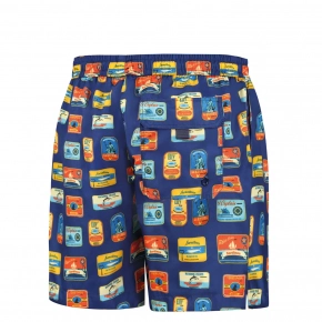 Pánske plavkové kraťasy Happy Shorts long SM29-48 Tmavomodrá mix - Self