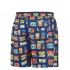 Pánske plavkové kraťasy Happy Shorts long SM29-48 Tmavomodrá mix - Self