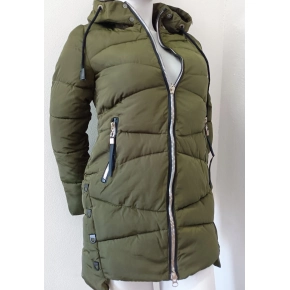 Dámska zimná bunda s kapucňou ty0136 zelená - Goodlooking