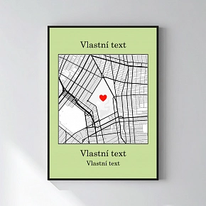 Personalizovaný magický fotoobraz v rámu - 50x70 - mapa 