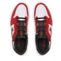 Pánske športové topánky Air Jordan 1 Low FlyEase M DM1206-163 Červeno-biela s čiernou - Nike