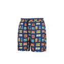Pánske plavkové kraťasy Happy Shorts long SM29-48 Tmavomodrá mix - Self
