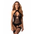 Dámske zvodné body Dominna teddy čierne - Obsessive