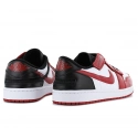 Pánske športové topánky Air Jordan 1 Low FlyEase M DM1206-163 Červeno-biela s čiernou - Nike