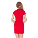 Dámske šaty elegantné s opaskom a krátkym rukávom SF 142-4