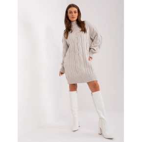 Dámske svetrové šaty AT SW 2367-1.35P Svetlo béžová - FPrice
