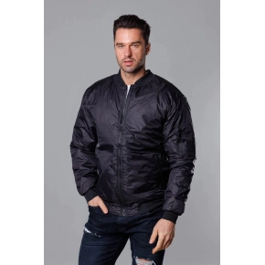 Čierno-červená pánska bunda typu "bomber" (AK95-1A) -Goodlooking