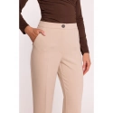 Dámske nohavice s trakmi S418 béžové - Stylove
