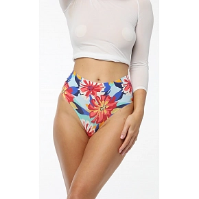 Dámske nohavičky Flower Folk Simple Brasil Maxi farebné kvety - Julimex