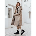 Kurtka damska przejściowa ORVITA pikowana z kapturem beżowa FashionStreet TY5026