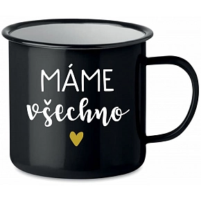 MÁME VŠECHNO - černý plecháček 350 ml