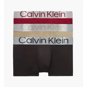 Pánske boxerky NB3074A 6IF čierna/béžová/bordó - Calvin Klein
