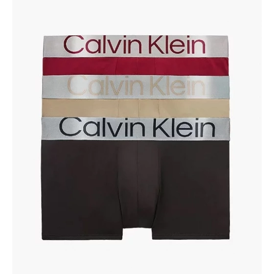 Pánske boxerky NB3074A 6IF čierna/béžová/bordó - Calvin Klein