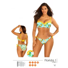 Dámske dvojdielne plavky S730FL1-1 Florida 1 modro/žlté - Self
