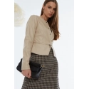 Elegantná koženková bunda JAC0400 béžová - Monnari