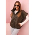 Dámska prešívaná vesta 5684 Khaki tmavo zelená - K-Fashion