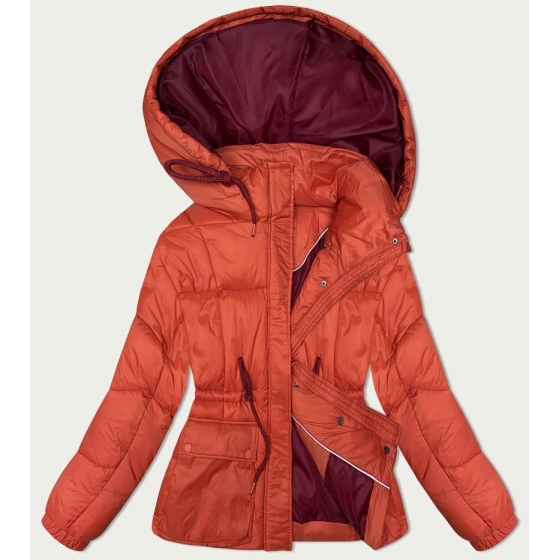 Dámska zimná prešívaná bunda (15200) koralová - Goodlooking