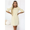 Dámske šaty 217-12 NEVA pastelovo žlté - Numoco