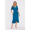 Zavinovacie midi šaty M912 morsky modré - Stylove