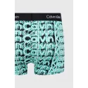 Pánske boxerky 000NB3403A AC5 tyrkys-čierno-biele - Calvin Klein