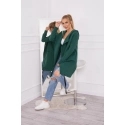 Zateplená bunda s kapucňou 69413 tmavo zelená - Kesi