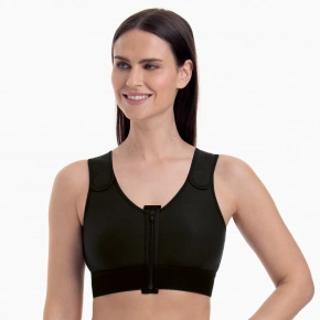 Valencia kompresní podprsenka oboustran.,zap. vpředu 1194X černá - Anita Care