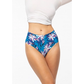 Dámske nohavičky Tissento Simple Brasil Maxi modré s kvetmi - Julimex