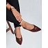 Baleriny damskie bordowe FashionStreet ZY1060