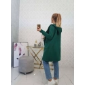 Zateplená bunda s kapucňou 69413 tmavo zelená - Kesi