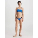 Dámska plavková podprsenka Bandeau KW0KW01966 C4X modrá-čierna - Calvin Klein