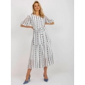 Dámske šaty LK SK 508963 1.38 Biela s čiernou - Lakerta