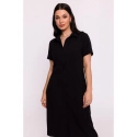 Košeľové šaty B282 čierne - BeWear