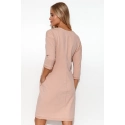 Denní teplákové šaty M779 béžové - Makadamia