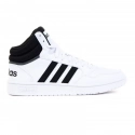 Pánske športové topánky Hoops 3.0 Mid M GW3019 Biela s čiernou - Adidas