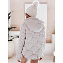Kurtka damska zimowa LOVEWARM krótka pikowana z kapturem biała FashionStreet TY5042