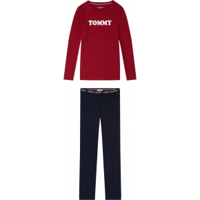 Pánske pyžamo UW0UW01929-0WG červenomodrá - Tommy Hilfiger
